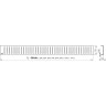 Водоотводящий желоб ALCAPLAST APZ1004S-1050 FLEXIBLE для перфорированной решетки с регулируемым краем, к стене, вертикальный сток
